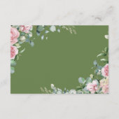 Carte D'accompagnement Pink Roses Script Advice And Wishes Graduation (Dos)