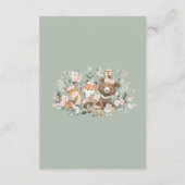 Carte D'accompagnement Pink Sage Floral Woodland Animals Livres pour bébé (Dos)