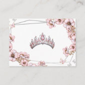 Carte D'accompagnement Pink Silver Tiara Butterfly Enclosure Card (Dos)