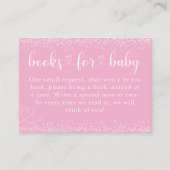 Carte D'accompagnement Pink Sparkle Books for Baby Heart Script (Devant)