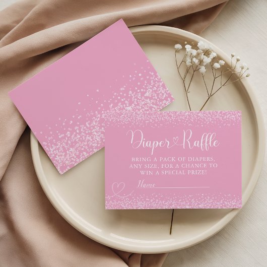 Carte D'accompagnement Pink Sparkle Books for Baby Heart Script