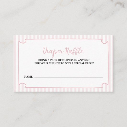 Carte D'accompagnement Pink Stripes Tini One est sur le chemin Diaper Raf (Devant)