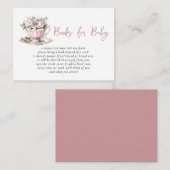 Carte D'accompagnement Pink Tea Party Baby shower fille demande de réserv (Devant / Derrière)