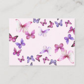 Carte D'accompagnement Pink Un Petit Baby shower Papillon Déchets Raffle (Dos)