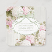 Carte D'accompagnement Pink White Hydrangeas Sage Green Bridal Shower (Devant)