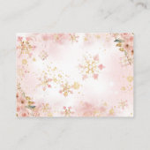 Carte D'accompagnement Pink Winter Bear It a Girl Baby shower Book (Dos)