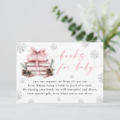 Carte D'accompagnement Pink Winter New Chapter Begins Books For Baby Card (Debout devant)