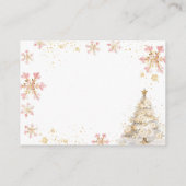 Carte D'accompagnement Pink Winter Tea Party Baby Shower Books for Baby (Dos)