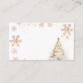 Carte D'accompagnement Pink Winter Tea Party Baby Shower Diaper Raffle (Dos)