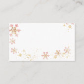 Carte D'accompagnement Pink Winter Tea Party Baby Shower How Many Candies (Dos)