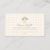 Carte D'accompagnement Pink & Yellow Lemon Bow Diaper Raffle (Devant)