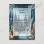 Carte D'accompagnement Pins givrés en hiver Mariage (Devant)