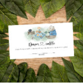 Carte D'accompagnement Pique-nique d'animaux de bois - tombola de couche