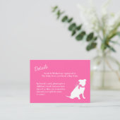 Carte D'accompagnement Pit Bull Chien Baby shower rose fille Pitbull (Debout devant)