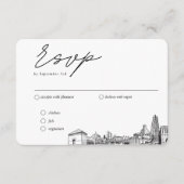 Carte D'accompagnement Pittsburgh Mariage traditionnel RSVP Options de re (Devant)