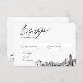 Carte D'accompagnement Pittsburgh Mariage traditionnel RSVP Options de re (Devant / Derrière)