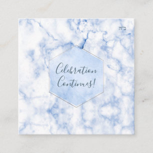 Carte D'accompagnement Pix Dezines Réception Blue Honeypeb Bar Mitzvah ✡