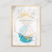 Carte D'accompagnement PixDezines Aloha Ananas/Or/Marbre/Boîtier (Dos)