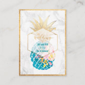 Carte D'accompagnement PixDezines Aloha Ananas/Or/Marbre/Boîtier (Devant)