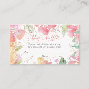 Carte D'accompagnement PixDezines Aquarelle Pois doux, Raffle de couche