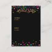 Carte D'accompagnement PixDezines Dazzled Rainbow Mitzvah Week-end (Dos)