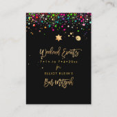 Carte D'accompagnement PixDezines Dazzled Rainbow Mitzvah Week-end (Devant)