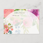 Carte D'accompagnement PixDezines directions aquarelle florale/ranunculus (Dos)