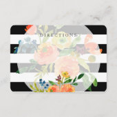 Carte D'accompagnement PixDezines directions mitzvah/DIYstripes/floral (Dos)