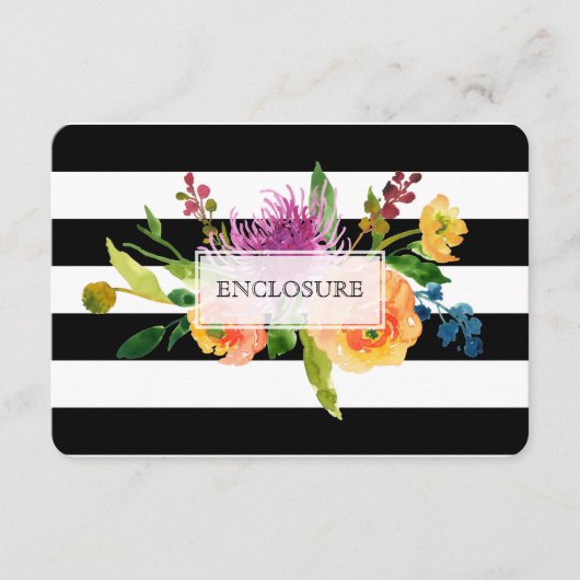 Carte D'accompagnement PixDezines directions mitzvah/DIYstripes/floral (Devant)