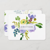 Carte D'accompagnement PixDezines directions mitzvah florale/do-it-yourse (Devant / Derrière)