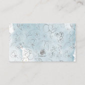 Carte D'accompagnement PixDezines Dusty Blue Roses affichage douche (Dos)