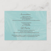 Carte D'accompagnement PixDezines frondes de palmier silhouette/cocoa+ble (Dos)