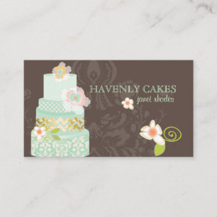 Carte D'accompagnement PixDezines gâteaux mariages à la menthe/cartes de