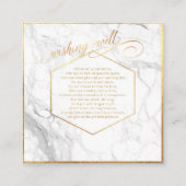 Carte D'accompagnement PixDezines MONOGRAM WISHELL/MARBLE+OR (Dos)