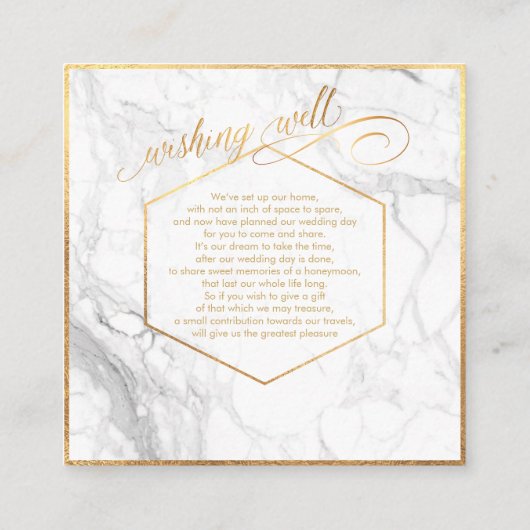 Carte D'accompagnement PixDezines MONOGRAM WISHELL/MARBLE+OR (Dos)