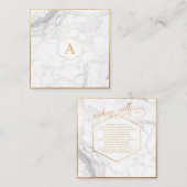 Carte D'accompagnement PixDezines MONOGRAM WISHELL/MARBLE+OR (Devant / Derrière)