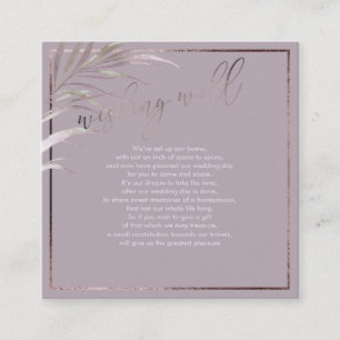 Carte D'accompagnement PixDezines Palmiers Mauve, Bien Envie