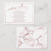 Carte D'accompagnement PixDezines Puits de souhaits/Marbre /Blanc + Or Ro (Devant / Derrière)
