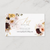 Carte D'accompagnement PixDezines Web RSVP Automne Roses+Dahlia (Devant)