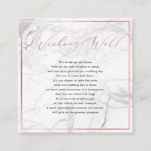 Carte D'accompagnement PixDezines Wishing Well, Calligraphy Faux Gold