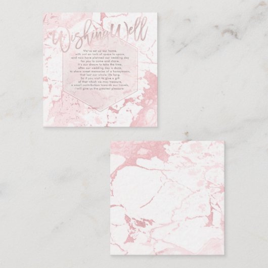 Carte D'accompagnement PixDezines Wishing Well/Marble /Blush (Devant / Derrière)