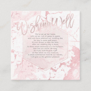 Carte D'accompagnement PixDezines Wishing Well/Marble /Blush