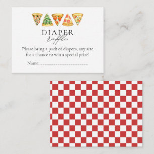 Carte D'accompagnement Pizza and Brews Co Ed Baby shower Déchets Raffin
