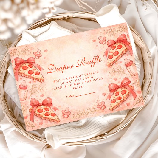 Carte D'accompagnement Pizza Night Diapper Raffle