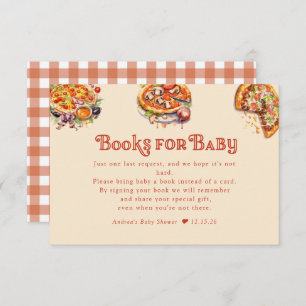 Carte D'accompagnement Pizza   tranche   Livres pour Baby shower bébé