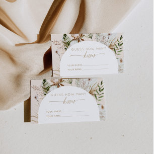 Carte D'accompagnement Plage bohème devinez combien de baisers jeu nuptia