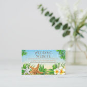 Carte D'accompagnement Plage côtière - Site Mariage (Debout devant)