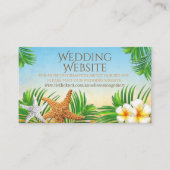 Carte D'accompagnement Plage côtière - Site Mariage (Devant)