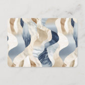Carte D'accompagnement Plage Crème Bleue Sable Ivoire Mariage Abstrait RS (Dos)