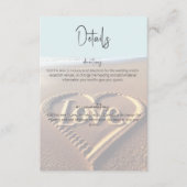 Carte D'accompagnement Plage moderne avec Coeur Vellum Détails (Devant)